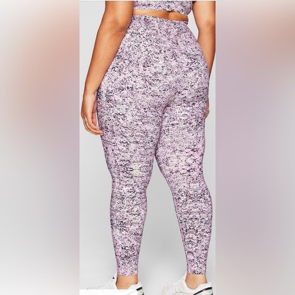Fabletics NWT Women’s Plus Size Vibrant Pink and Black Leggings - Picture 1 of 6